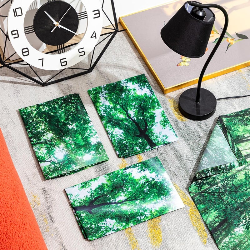 ROCEEI Pack of 4 Fluorescent Light Covers for Ceiling Lights, 4 x 2 Ft, Magnetic Light Covers for Classroom Office Home School Ceiling Decor(Forest) - Image 5